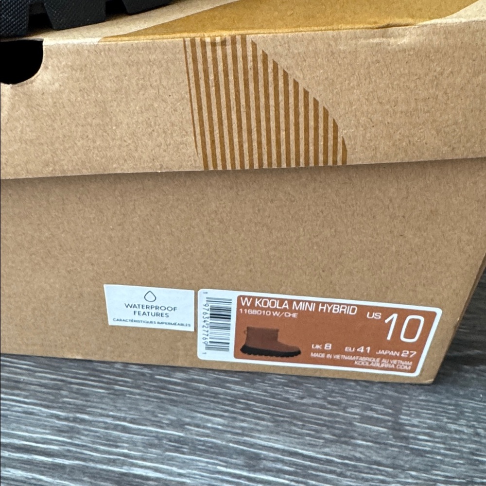 NIB Koolaburra by UGG Mini Hybrid Boots in Tan Waterproof winter 10 * - Picture 3 of 7